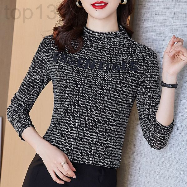 women's t-shirt designer long sleeved fashion half high neck mesh women's 2021 early autumn new print with slim bottomed shirt tre, White
women's t-shirt designer long sleeved fashion half high neck mesh women's 2021 early autumn new print with slim bottomed shirt tre, White