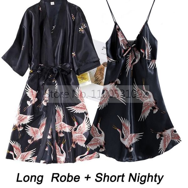 women rayon 2pcs robe set bride bridesmaid wedding gown lace kimono bathrobe night dress casual nightgown sleepwear 220628, Black;red
women rayon 2pcs robe set bride bridesmaid wedding gown lace kimono bathrobe night dress casual nightgown sleepwear 220628, Black;red