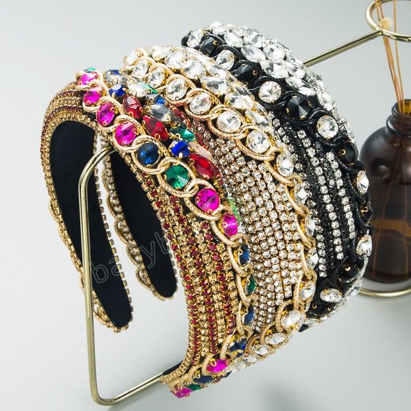 luxury vintage colorful rhinestone headband sparkly geometric crystal thick sponge hairband girls party bezel, Slivery;white
luxury vintage colorful rhinestone headband sparkly geometric crystal thick sponge hairband girls party bezel, Slivery;white