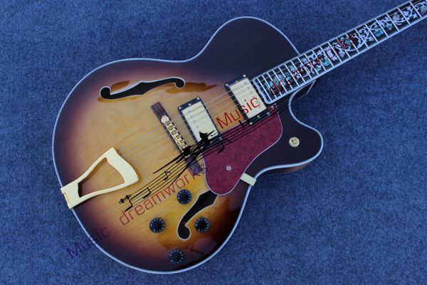 chinese electric guitar g jazz 335 thick sunburst color hs hollow body chrome hardware rosewood 6 strings
chinese electric guitar g jazz 335 thick sunburst color hs hollow body chrome hardware rosewood 6 strings
