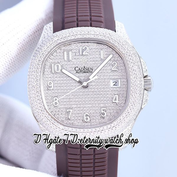 2022 sf 5167 cal.324 sfa324 automatic iced out mens watch 40mm diamonds dial stainless steel diamond inlay case brown rubber strap super ver, Slivery;brown
2022 sf 5167 cal.324 sfa324 automatic iced out mens watch 40mm diamonds dial stainless steel diamond inlay case brown rubber strap super ver, Slivery;brown