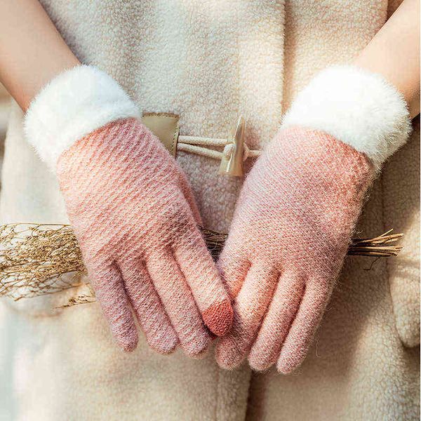 young students winter simple fashion touch screen gloves women full finger hand warmer faux wool knitted glove female g021 t220730, Blue;gray
young students winter simple fashion touch screen gloves women full finger hand warmer faux wool knitted glove female g021 t220730, Blue;gray