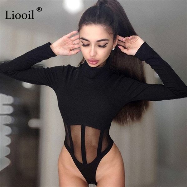liooil black white sheer mesh bodysuit for women club outfits long sleeve turtleneck bdycon party jumpsuit club romper t200323
liooil black white sheer mesh bodysuit for women club outfits long sleeve turtleneck bdycon party jumpsuit club romper t200323