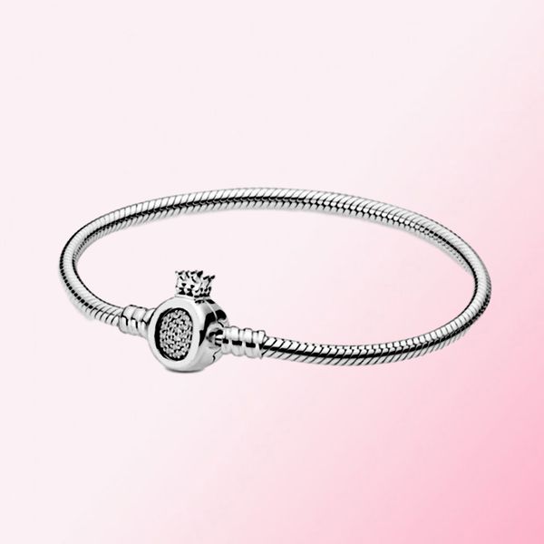 925 silver bangle charms moments crown o snake chain fit pandora bracelet jewelry diy, Black
925 silver bangle charms moments crown o snake chain fit pandora bracelet jewelry diy, Black