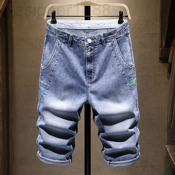 men's jeans designer cropped jeans men's summer thin stretch loose wear casual trend versatile high-end light blue shorts c1h8
men's jeans designer cropped jeans men's summer thin stretch loose wear casual trend versatile high-end light blue shorts c1h8