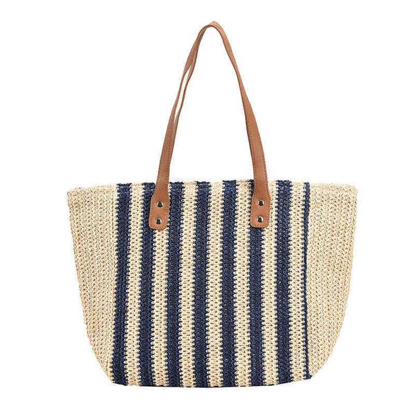 2022 summer stripe casual large capacity tote rattan women handbags designer woven shoulder crossbody bags luxury big beach bag g220517
2022 summer stripe casual large capacity tote rattan women handbags designer woven shoulder crossbody bags luxury big beach bag g220517