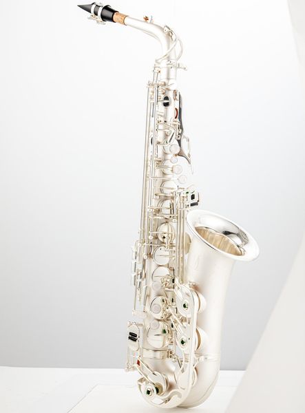 new real picture alto saxophone silvering plated musical instruments e flat sax with mouthpiece professional
new real picture alto saxophone silvering plated musical instruments e flat sax with mouthpiece professional
