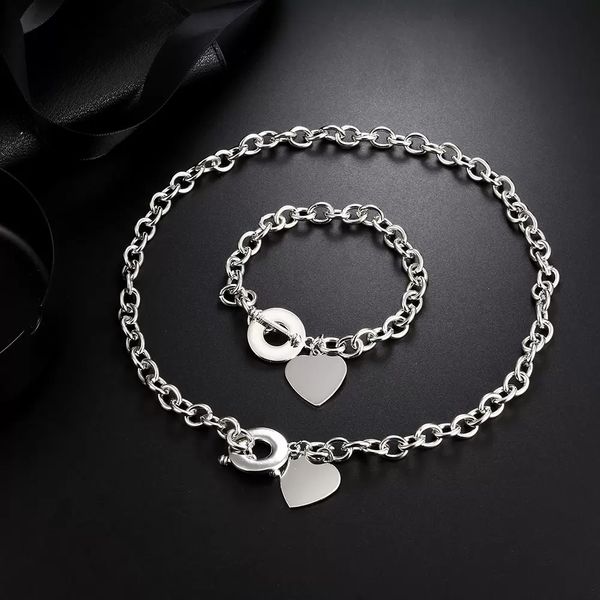 design christmas gift 925 silver love necklace+bracelet set wedding statement jewelry heart pendant necklaces bangle sets
design christmas gift 925 silver love necklace+bracelet set wedding statement jewelry heart pendant necklaces bangle sets