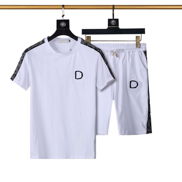 men's tracksuits elastic casual embroidered short sleeve o-neck suit fitness sports trousers set two piece tracksuit men streetwear clo, Gray
men's tracksuits elastic casual embroidered short sleeve o-neck suit fitness sports trousers set two piece tracksuit men streetwear clo, Gray