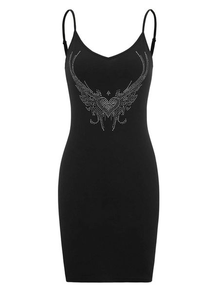 heart rhinestone cami dress a1ch#, Black;gray
heart rhinestone cami dress a1ch#, Black;gray