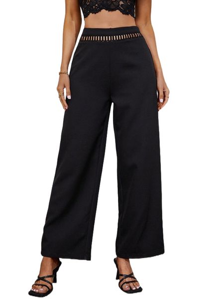cut out zipper back wide leg pants n6bo#, Black;white
cut out zipper back wide leg pants n6bo#, Black;white