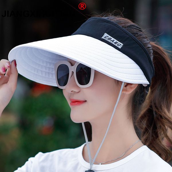 wholesale 1pcs women summer sun hats pearl packable sun visor hat with big heads wide brim beach uv protection female cap 220707, Blue;gray
wholesale 1pcs women summer sun hats pearl packable sun visor hat with big heads wide brim beach uv protection female cap 220707, Blue;gray