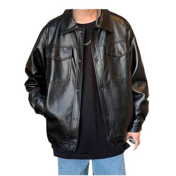 spring black soft faux leather jacket 2022 mens hip hop jacket leather male oversize streetwear pockets clothes t220728
spring black soft faux leather jacket 2022 mens hip hop jacket leather male oversize streetwear pockets clothes t220728