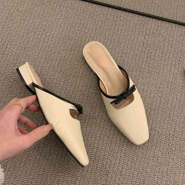 bottomed baotou half slippers fairy wear french low heel shoes in spring and summer of 2022, Black
bottomed baotou half slippers fairy wear french low heel shoes in spring and summer of 2022, Black