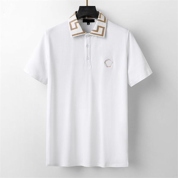 men's polos 2022 summer shirt brand clothing cotton short sleeve business casual striped designer homme camisa breathable size m-3xl#12, White;black
men's polos 2022 summer shirt brand clothing cotton short sleeve business casual striped designer homme camisa breathable size m-3xl#12, White;black