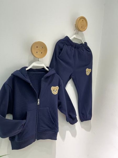 baby sets kid designer clothe children tracksuits zipper hooded bear print with letter 100-160, White
baby sets kid designer clothe children tracksuits zipper hooded bear print with letter 100-160, White
