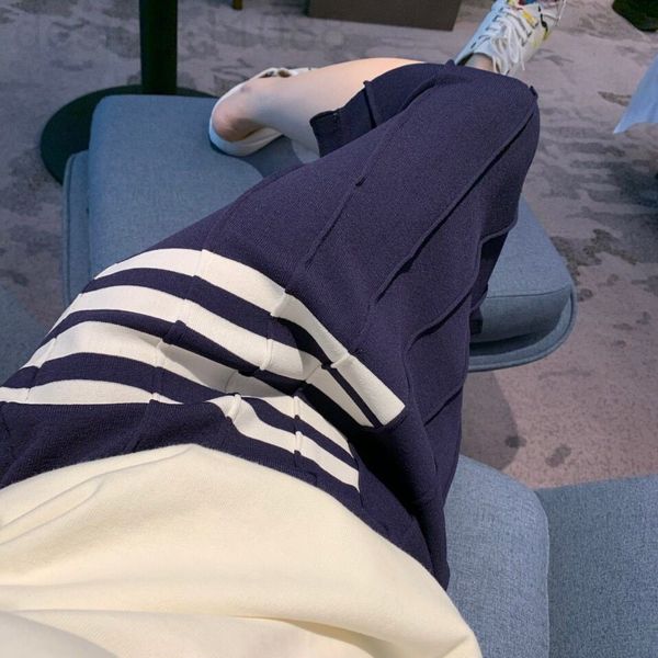 skirts designer tb spring and summer striped pleated skirt medium length wrap high waist irregular over knee knitted ice hemp women's d, Black
skirts designer tb spring and summer striped pleated skirt medium length wrap high waist irregular over knee knitted ice hemp women's d, Black
