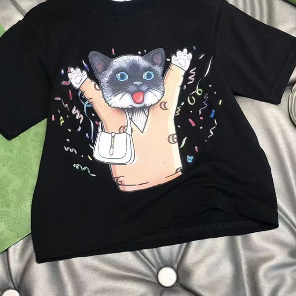 childrens t-shirt boys girls sets kids short sleeve child designer clother with letter cat bag black white 90-160
childrens t-shirt boys girls sets kids short sleeve child designer clother with letter cat bag black white 90-160