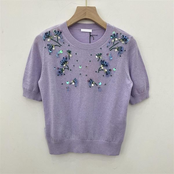 women's knits & tees family flower jacquard embroidery sequin nail bead round neck short sleeve t-shirt fresh and sweet temperament l, White
women's knits & tees family flower jacquard embroidery sequin nail bead round neck short sleeve t-shirt fresh and sweet temperament l, White