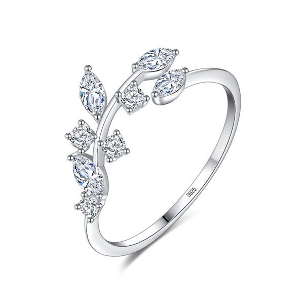premium light luxury band rings exquisite olive leaf ladies adjustable open ring jewelry a535, Silver
premium light luxury band rings exquisite olive leaf ladies adjustable open ring jewelry a535, Silver