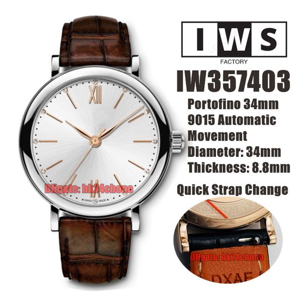 iwsf watches 34mm stainless steel miyota 9015 automatic womens watch 357403 silver dial quick release leather strap ladies sports wristwatch, Slivery;brown
iwsf watches 34mm stainless steel miyota 9015 automatic womens watch 357403 silver dial quick release leather strap ladies sports wristwatch, Slivery;brown