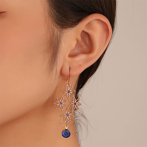 european hollowed-out flowers dangle earrings bohemian round blue crystal hook earring alloy tassel pendant ear stud drop ornaments wholesal, Silver
european hollowed-out flowers dangle earrings bohemian round blue crystal hook earring alloy tassel pendant ear stud drop ornaments wholesal, Silver