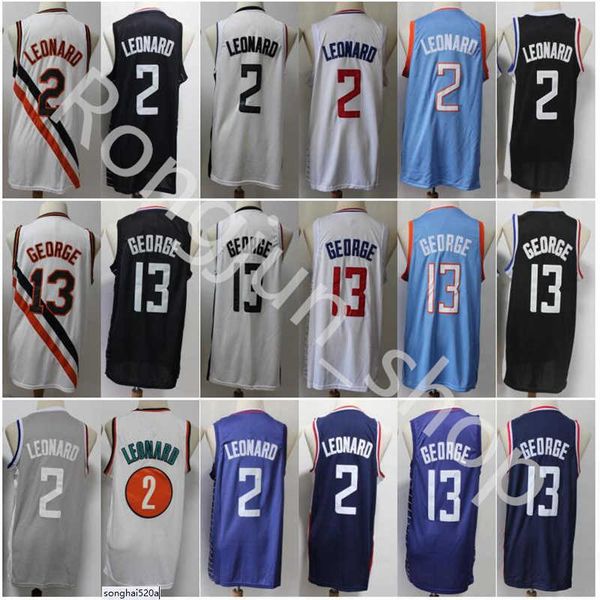 2021 basketball 2 kawhi 13 paul le jerseys, Black;red