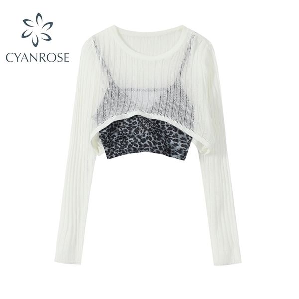 white hollow out suspender long sleeve t-shirt women summer leopard sling perspective bottoming shirt crew short 220318
white hollow out suspender long sleeve t-shirt women summer leopard sling perspective bottoming shirt crew short 220318