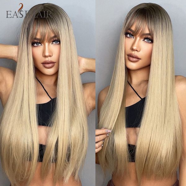 lx brand long ombre bleach blonde straight synthetic wig with bangs daily cosplay natural hair wig for women hair heat resistantfactory dire, Black
lx brand long ombre bleach blonde straight synthetic wig with bangs daily cosplay natural hair wig for women hair heat resistantfactory dire, Black