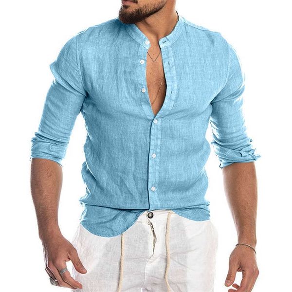 men's summer long sleeve casual linen shirt cotton blouse 210701, White;black
men's summer long sleeve casual linen shirt cotton blouse 210701, White;black