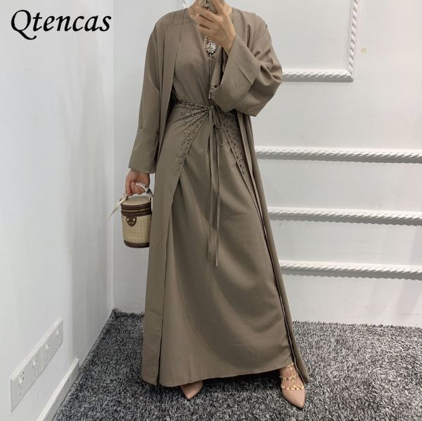 3 pieces matching muslim sets hijab dress abayas for women turkish dresses open abaya dubai islam clothing musulman ensembles, Red
3 pieces matching muslim sets hijab dress abayas for women turkish dresses open abaya dubai islam clothing musulman ensembles, Red