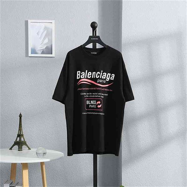 2022 designer bal t shirt correct high edition paris t-shirt wave new language standard summer round neck short sleeve men loose large coupl, White;black
2022 designer bal t shirt correct high edition paris t-shirt wave new language standard summer round neck short sleeve men loose large coupl, White;black