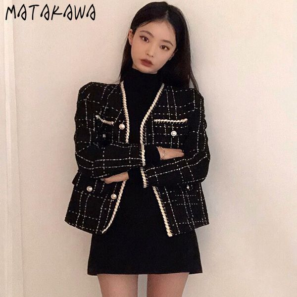singlebreasted vneck cardigan jacket plaid longsleeved blazer feminino autumn hit color bordered suit women 210506, White;black
singlebreasted vneck cardigan jacket plaid longsleeved blazer feminino autumn hit color bordered suit women 210506, White;black