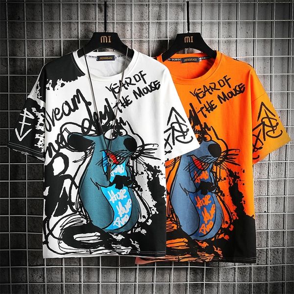 men s t shirts 2020 funny printed short sleeve tshirts year of mouse summer hip hop casual cotton tees streetwear lj200827, White;black
men s t shirts 2020 funny printed short sleeve tshirts year of mouse summer hip hop casual cotton tees streetwear lj200827, White;black