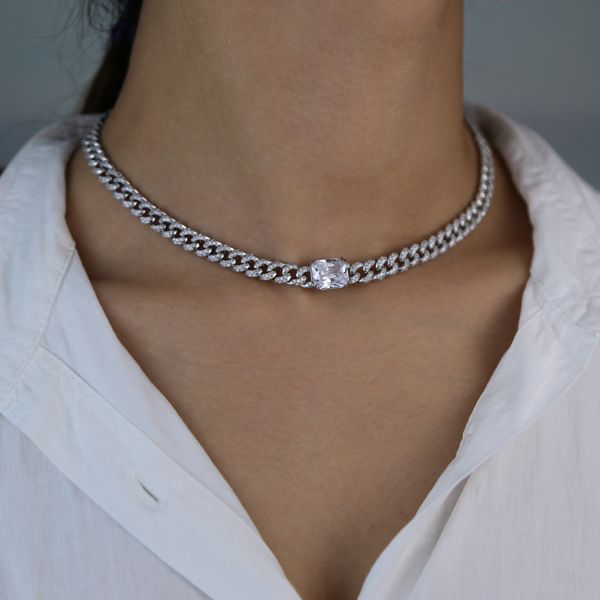 valentine's gift heart cz miami cuban link chain choker necklace white pink girlfriend lover gift iced out jewelry, Silver
valentine's gift heart cz miami cuban link chain choker necklace white pink girlfriend lover gift iced out jewelry, Silver