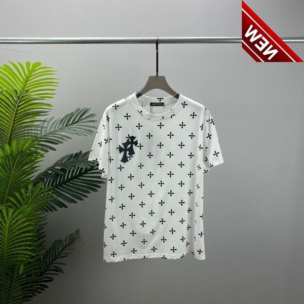 chao brand european ch short sleeve t-shirt cross patchwork sanskrit letter printing top, White;black
chao brand european ch short sleeve t-shirt cross patchwork sanskrit letter printing top, White;black