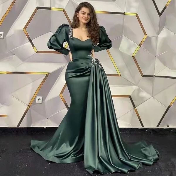 mermaid prom dresses 2022 saudi arabia sweetheart long sleeve high split party evening dress, Black
mermaid prom dresses 2022 saudi arabia sweetheart long sleeve high split party evening dress, Black