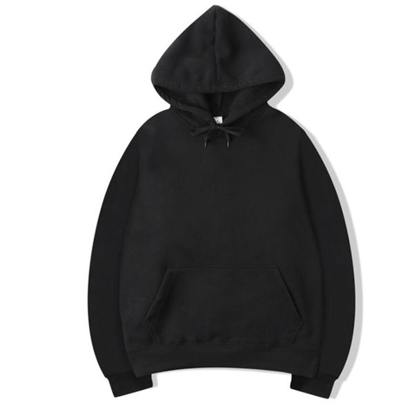 100% cotton men hoodies 07 210924, Black