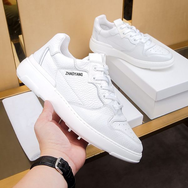 france 2023 spring and summer new men's shoes thick bottom trend fashion flat bottom lace up small white casual sneakers, Black 
france 2023 spring and summer new men's shoes thick bottom trend fashion flat bottom lace up small white casual sneakers, Black