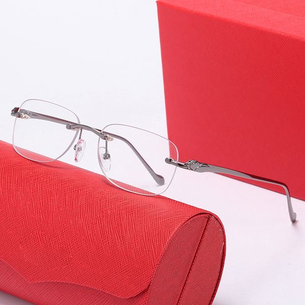 mens luxury designer sunglasses woman rimless rectangular shape black metal rivets design clear lenses buffalo horn carti glasses protection
mens luxury designer sunglasses woman rimless rectangular shape black metal rivets design clear lenses buffalo horn carti glasses protection