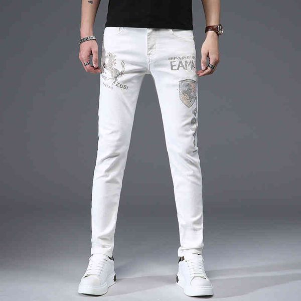 men's jeans light luxury high-end jeans men's elastic slim fit autumn and winter white diamond feet bz2y, Blue
men's jeans light luxury high-end jeans men's elastic slim fit autumn and winter white diamond feet bz2y, Blue