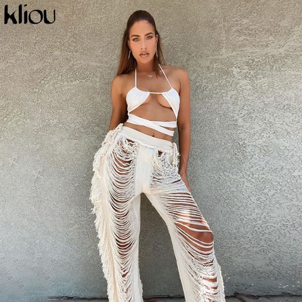 solid knitted women straight pant hipster undefined tassel hollow out high waist mid-waist high street female trousers, Black;white
solid knitted women straight pant hipster undefined tassel hollow out high waist mid-waist high street female trousers, Black;white