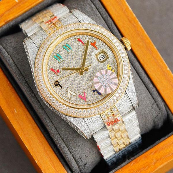 luxury diamonds mens watch crystals 41mm automatic mechanical watches sapphire waterproof fashion luxury wristwatch montre de luxe, Slivery;brown
luxury diamonds mens watch crystals 41mm automatic mechanical watches sapphire waterproof fashion luxury wristwatch montre de luxe, Slivery;brown