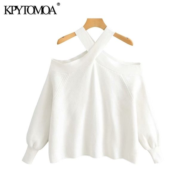 vintage stylish strapless loose knitted sweater women fashion o neck long sleeve female pullovers chic lj201126, White;black
vintage stylish strapless loose knitted sweater women fashion o neck long sleeve female pullovers chic lj201126, White;black