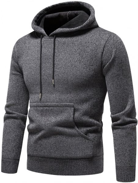 men kangaroo pocket drawstring hooded sweater 79lk#, White;black 
men kangaroo pocket drawstring hooded sweater 79lk#, White;black