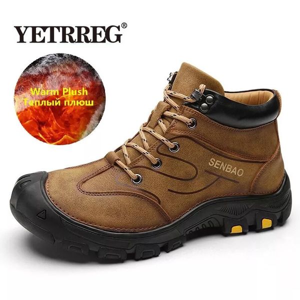 brand winter men's boots warm snow waterproof leather hiking outdoor sneakers work shoes 220322, Black;brown
brand winter men's boots warm snow waterproof leather hiking outdoor sneakers work shoes 220322, Black;brown