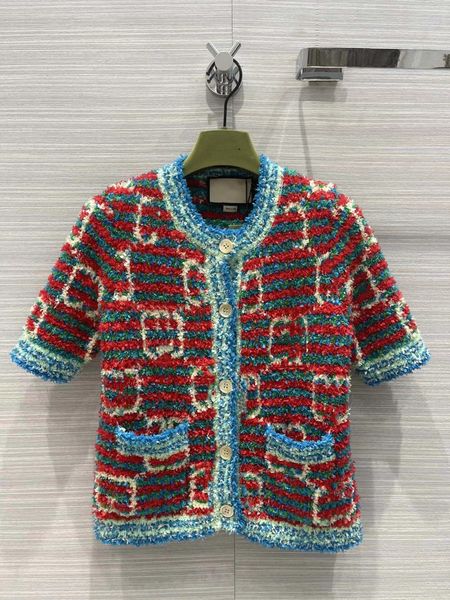 milan runway sweater 2022 autumn short sleeve o neck women's sweaters high end jacquard cardigan designer sweater 0714-5, White;black
milan runway sweater 2022 autumn short sleeve o neck women's sweaters high end jacquard cardigan designer sweater 0714-5, White;black