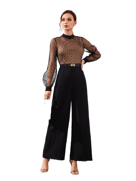 s.heer dobby .esh bodice wide leg j.umpsuit p0pi#, Black;white
s.heer dobby .esh bodice wide leg j.umpsuit p0pi#, Black;white