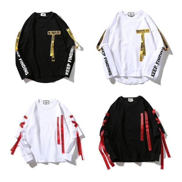 men's t-shirts letter printing ribbon harajuku cotton long sleeve tees oversize hip hop bf floating wide loose round neck pul209k, White;black
men's t-shirts letter printing ribbon harajuku cotton long sleeve tees oversize hip hop bf floating wide loose round neck pul209k, White;black