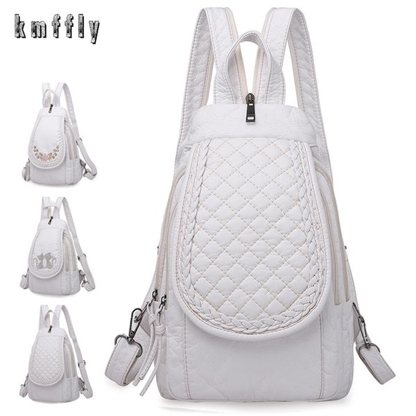 white women backpack female washed soft leather backpacks ladies sac a dos school bags for girls travel back pack rucksacks 220513
white women backpack female washed soft leather backpacks ladies sac a dos school bags for girls travel back pack rucksacks 220513